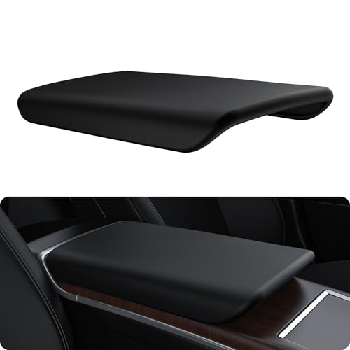 BASENOR Center Console Armrest Cover for Tesla Model S Model X 2021-2026 - size: Model S/X Black