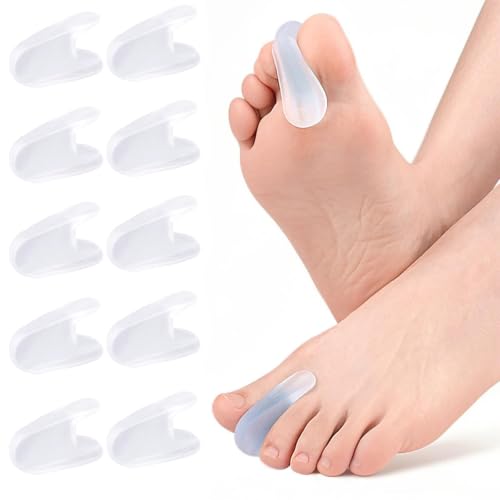 10-Pack Gel Toe Separators for Straightening Overlapping Toes, Men & Women