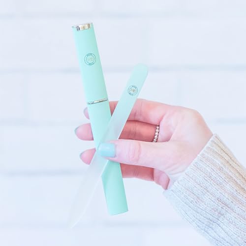 Malva Belle Crystal Glass Nail File for Women - Pastel Green (3mm) - color: Green, size: 3mm (Single)