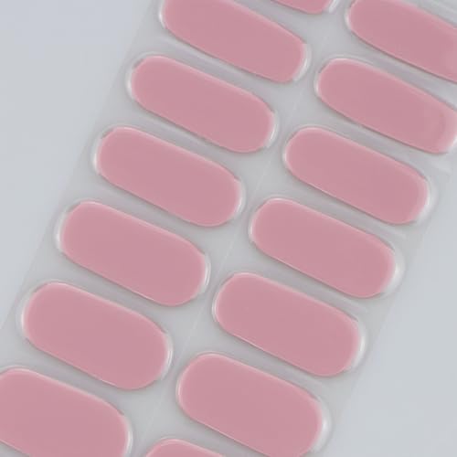 JMEOWIO Semi Cured Gel Strips Nail Art Sticker Wrap Cream Pink - color: Cream Pink