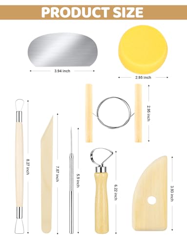 64Pcs Clay Sculpting Tools Kit, Ceramic Clay Ball Stylus Dot Painting Tools, Air Dry Clay Tools Set for Carving, Dotting, Embossing, Shaping, Molding, Pottery Crafts, Nail Art, Rhinestone, Rock - color: 64PCS