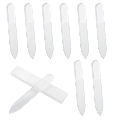 8 Pcs Pointed Glass Nano Nail File Set with Case - size: Style-3