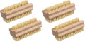 Konex Non-Slip Wooden Two-sided Hand and Nail Brush with Tampico Fiber Bristle. Fingernail brush with Beechwood body and Plant Based Fibers (Pack of 4) - size: 2 Count (Pack of 4)