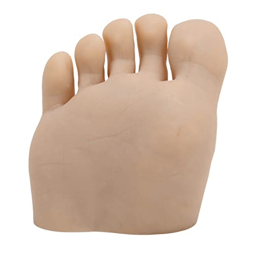 Silicone nail practice foot model, lifelike dark skin reusable half foot