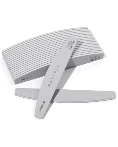 Makartt 180/240 Grit Nail Files, 20PCS Zebra Emery Boards for Natural Nails - size: 20pcs-Nail File 180/240 Grit
