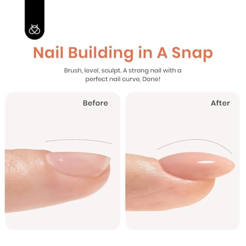 Beetles Builder Gel for Nails, 0.51 fl oz Caramel Nude Brown Building Gel - color: C - Jelly Brown