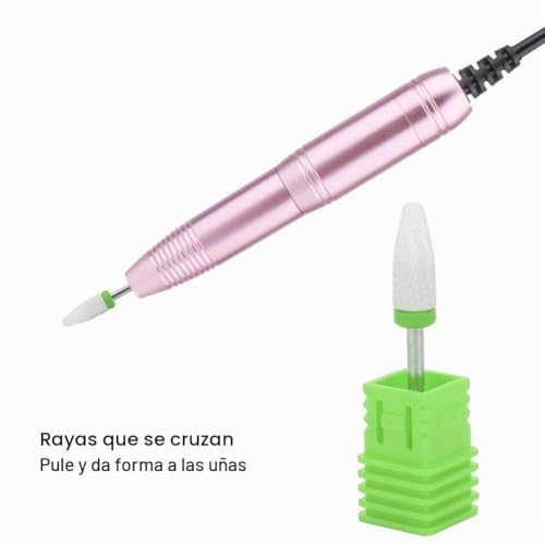 Walfront Ceramic Nail Drill Bit Corn-Head-Shape Professional Grinding Head for Nail Polishing(Green) - color: Green