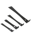 Bates- Flat Pry Bar Scraper, 4 Pack, 5-1/2", 7-1/4", 9-1/2" and 12", Black, Trim Puller Tool for Baseboard - size: 5.5", 7.25", 9.5", 12"