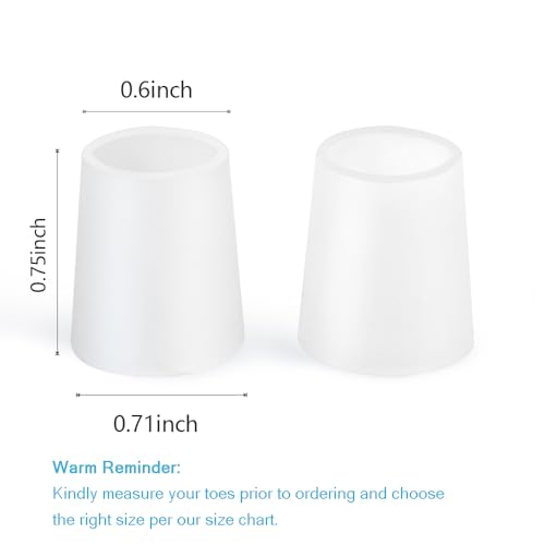 Hoogoo 10 Pack Pinky Toe Sleeves Protectors, Toe Covers, Protect Toe from Rubbing,Discomfort Caused by Long-time Walking Translucent Colour - color: Translucent
