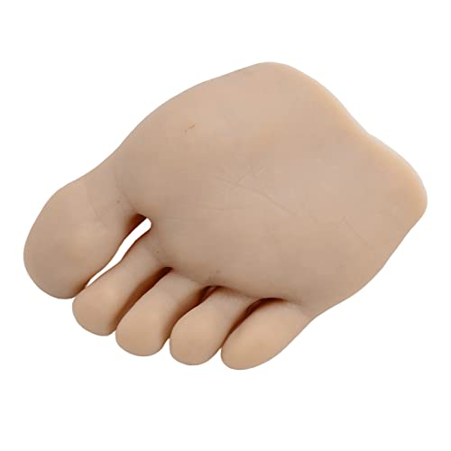 Silicone nail practice foot model, lifelike dark skin reusable half foot