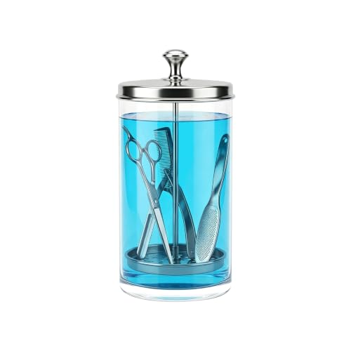 21 Oz Disinfectant Sterilizer Jar Barber Jar Glass Jar for Manicure - size: 21 Ounce