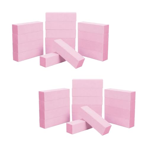 ForPro Pink Pedicure Block, 100/180 Grit, Three-Sided Pedicure Nail Buffer, 3.75” L x 1” W x 1” H, 15-Count (Pack of 2) - size: 15 Count (Pack of 2)
