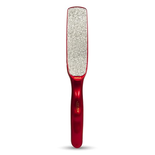 Checi Pro Nickel Foot File - Dual-Sided Foot Callus Remover for Dead Skin Feet Scrubber, Pedicure Tool - style: Medium Dual-sided