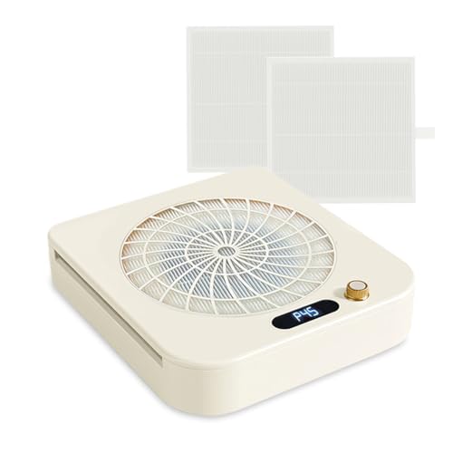 Tiiyee Nail Dust Collector, 4300RPM Adjustable Suction Fan Reusable Filter
