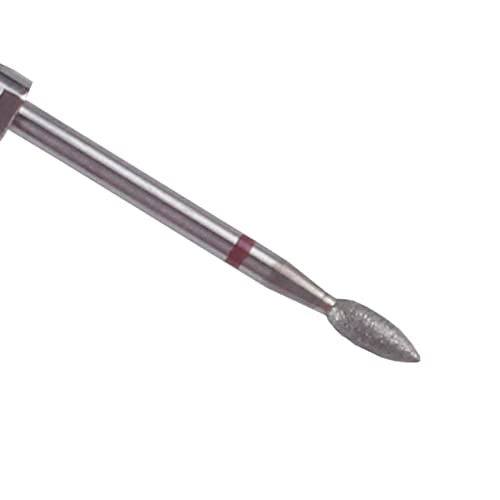 6pcs Flame Cuticle Drill Bits, 3/32 Shank Pro Diamond Nail Bit Set - size: Flame