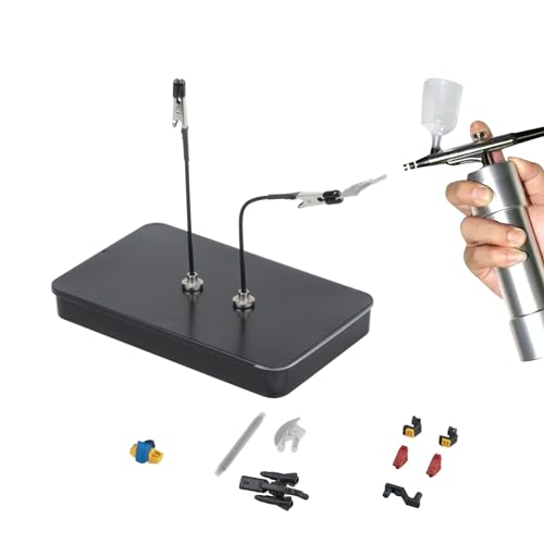 Metal Model Painting Stand Base and 15Pcs Bendable Alligator Clip