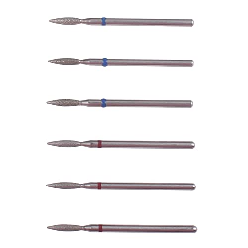 Flame Shape Diamond Cuticle Nail Drill Bit Set for Nail Prep - size: Slim Flame