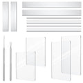 Amrules 12 Pcs Polymer Clay Tools Kit, Acrylic Rollers & Cutters for Adults - color: Clear-Board-12Pcs