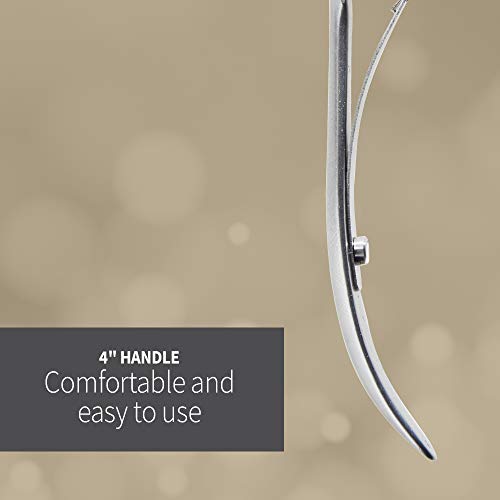 Mehaz Quick Trim Cuticle Nipper, 1/4" Jaw, Stainless Steel with Double Spring Lap Joint - size: 1/4 Jaw 4" Handle