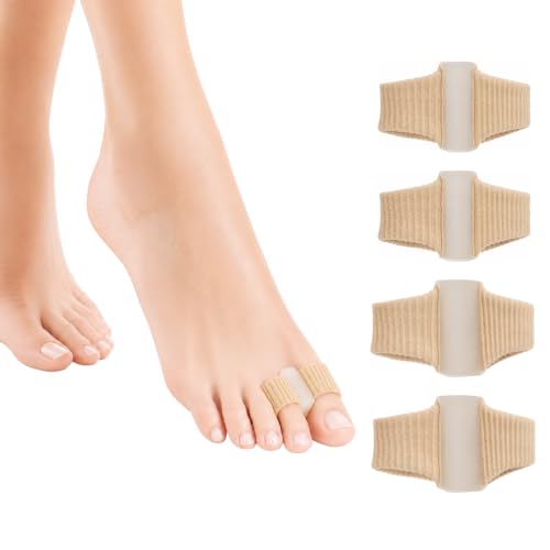 Toe Spacers for Women Men, 4 Pack Gel Toe Separators with 2 Spacing Sizes - size: S+L(4-PACK)