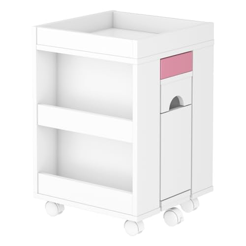 Pedicure Cart w/Extendable Padded Foot Rest (Pink, 26.3" L) - color: Pink, size: 26.3" L