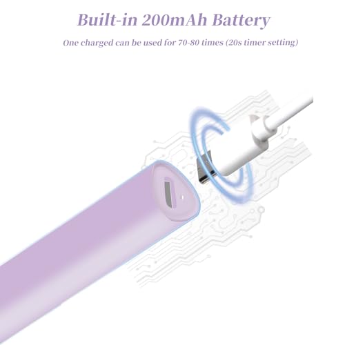 UV Light for Gel Nails, Mini UV LED Nail Lamp Handheld with Stand - size: Violet