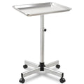 Salon Tray on Wheels,Salon Rolling Tray,Mayo Stand Tray,Medical Tray-Silver - color: Silver