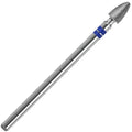 Diamond Nail Drill Bits Pro Cuticle Drill Bit Nail Buffer Bit Russian Electric Bits for Under Nail Dead Skin Cleaning Cuticle Remove Nail Art Design Manicure and Pedicure (Medium) - size: 0.28x0.14in Medium