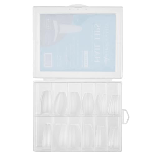 Americanails Coffin Nail Tips - 120ct Set - Ideal for Acrylic and Hard Gel, Break-Resistant ABS Plastic, Clear Matte Finish, Half Well with Micro Contact Area - color: Coffin, size: 120 Nail Tips