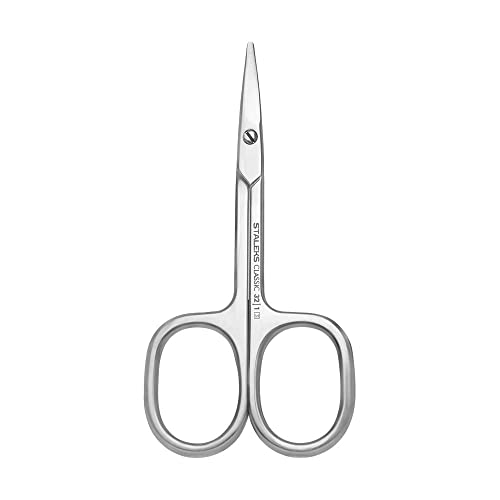 STALEKS Classic 32 Kids Nail Scissors, Curved Blades, Rounded Safety Tips