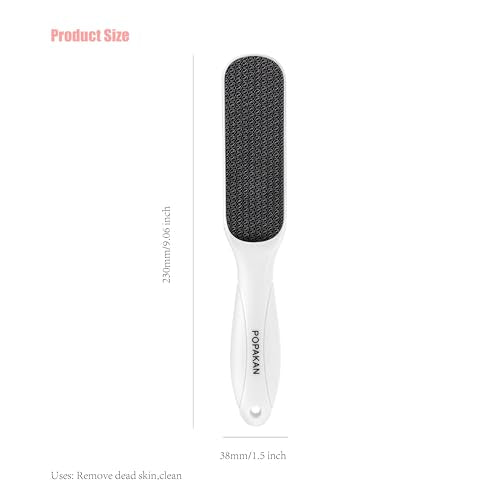 Dual Sided Nano Glass Foot File White with Cleaning Brush - style: White Pedicure Foot File