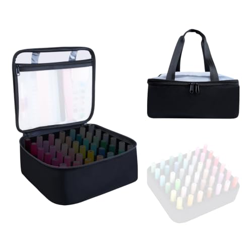 Nail Polish Organizer Case Holds 42 Bottles(15ml-0.5 fl.oz) - color: Black-42 Bottles, size: Single Layer
