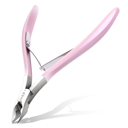 NXJ INFILILA Cuticle Trimmer,Cuticle Nippers with 8.8mm Jaw & Sharp Edge - size: Pink Cuticle Tools-1pcs