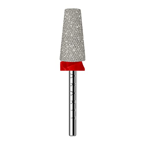 Makartt Nail Drill Bits - Tapered Barrel Carbide Diamond Sanding Buffer Bit for Nail Prep Cuticle Remove, Upgrade Nail Drill Tips with Cross Teeth and Dust-Proof Ring for Manicure Salon, F #320 Grit - size: Diamond Tapered Bit-F