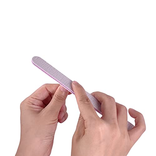 50 Pcs Nail File, Emery Board Nail Files for Acrylic Nails and Natural Nails, 100/180 Grit Double Sided Fingernail File Gel Nail Professional Reusable Washable Manicure Pedicure Kit Set Gray - size: 50 Pcs Rectangle 100/180 Grit
