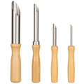 Amrules 4 Pcs Clay Hole Cutters Sculpting Tools Set for Pottery - color: Lightyellow-Hole-4Pcs