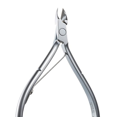 Sleek Chrome Plated Cuticle Nipper - D-18, Precision Nail Tech Nipper with Hard Steel Jaw and Single Spring - Choose D-18 for Effortless and Professional Nail Care - color: Silver - Shine Finished