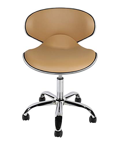 J & A Euro Pedicure Stool Salon Spa Chair Adjustable 13 to 16 Inch, Mocha - color: Mocha