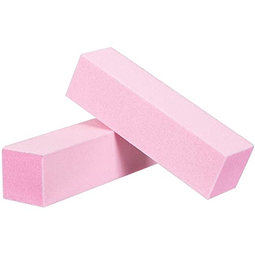 ForPro Pink Pedicure Block, 100/180 Grit, Three-Sided Pedicure Nail Buffer, 3.75” L x 1” W x 1” H, 15-Count (Pack of 2) - size: 15 Count (Pack of 2)