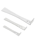Bates- Flat Pry Bar Scraper, 3pcs, 5-1/2", 7-1/4" and 9-1/4", Stainless Steel, Trim Puller Tool for Baseboard