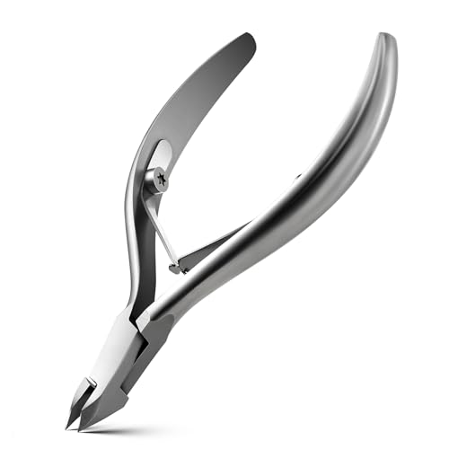 FVION Cuticle Clippers - Precision Cuticle Cutter, Extremely Sharp Cuticle Scissors, Stainless Steel Nail Cuticle Remover, Cuticle Nipper, and Professional Manicure Tool (4mm Jaw) - color: Silver