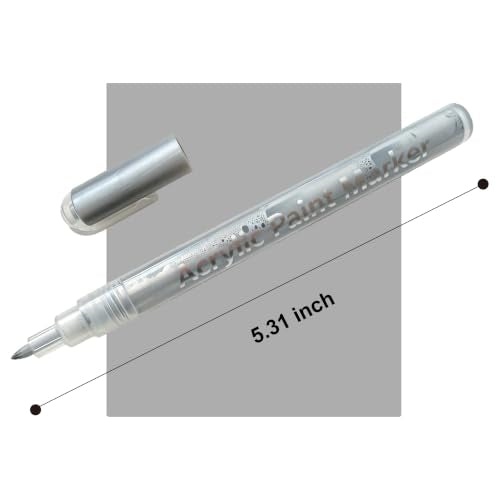 Nail Art Pen, 0.7mm Fine Tip, Silver, 1 PCS - size: Silver