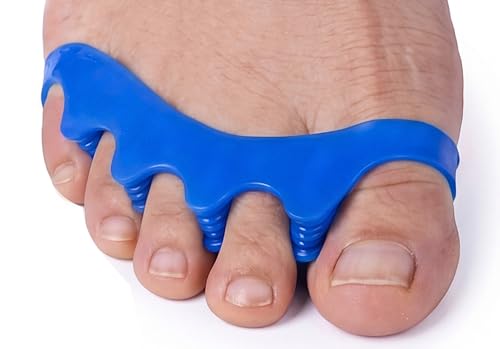 Toe Separators – Soft Gel Toe Spacers for Alignment, Stretching, Yoga and Everyday Foot Comfort (Large) - size: Large