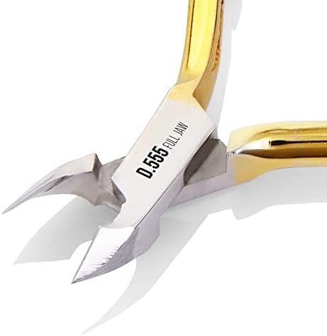 Generic Nghia Professional Cuticle Nipper C-112-16 (Full Jaw D-555) Cuticle Cutter Trimmer Manicure Tools Perfect Nail Care Tool at Home/Spa/Saloon (1 pcs), Yellow
