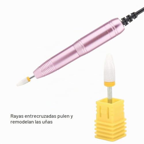 Ceramic Nail Drill Bit Corn-Head-Shape Professional Grinding Head for Nail Polishing(Yellow) - color: Yellow