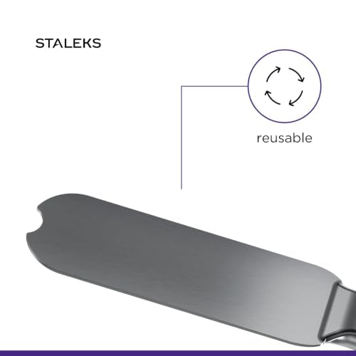 STALEKS PRO Expert 10 Metal Foot File Base – Stainless Steel Reusable Pedicure Tool Handle for Disposable Abrasive Files