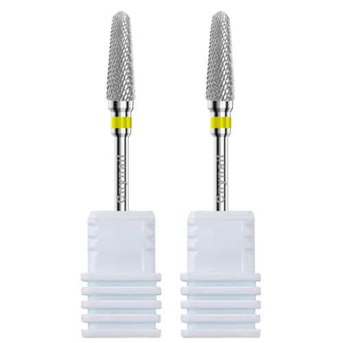 3/32" 2PCS Clean Cone Carbide Cuticle Cleaner Bit for Nail Prep & Cleaning - color: 008 Silver, size: XF