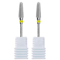 3/32" 2PCS Clean Cone Carbide Cuticle Cleaner Bit for Nail Prep & Cleaning - color: 008 Silver, size: XF