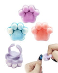 3 Pcs Cat Claw Open Ring Nail Dust Brush, Soft Nail Powder Remover Brush