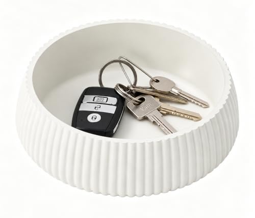 7" Modern Key Bowl for Entryway Table - Small Decorative Bowl - Ivory White - color: Ivory White